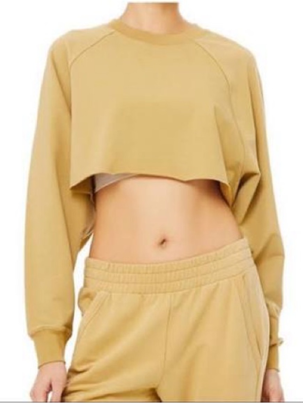 Alo Yoga Double Take Crop Top in Honey